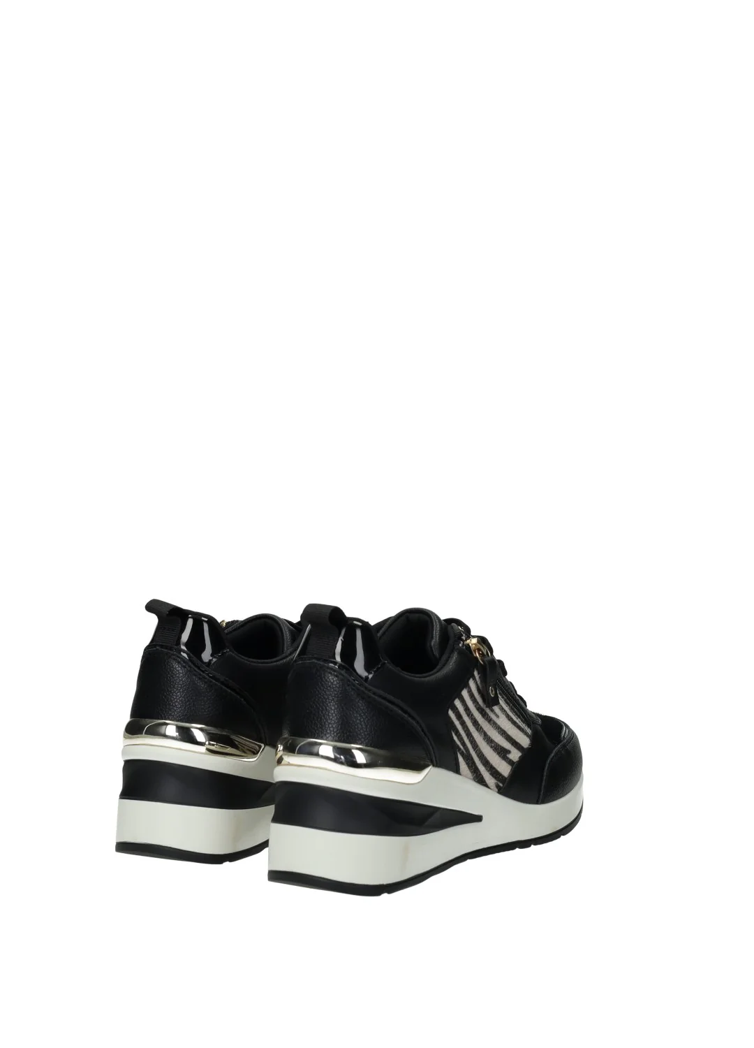 Sneakers donna black/white PU gomma – 1272103B - Image 4