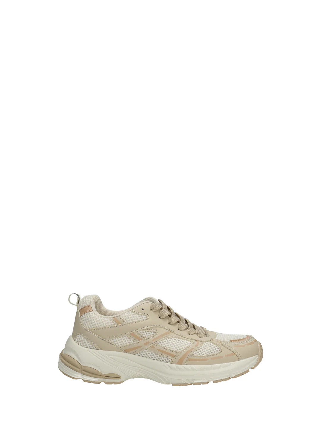 Sneakers donna in PU e tessuto con suola in gomma