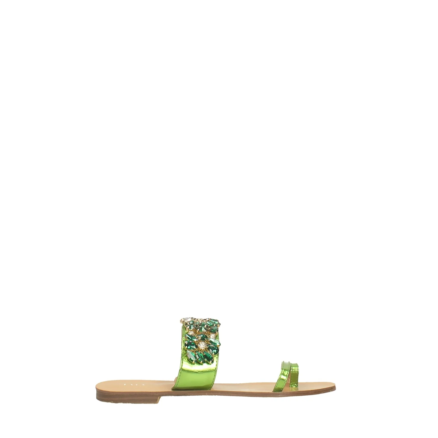 Sandali infradito flat laminati con pietre - Image 5