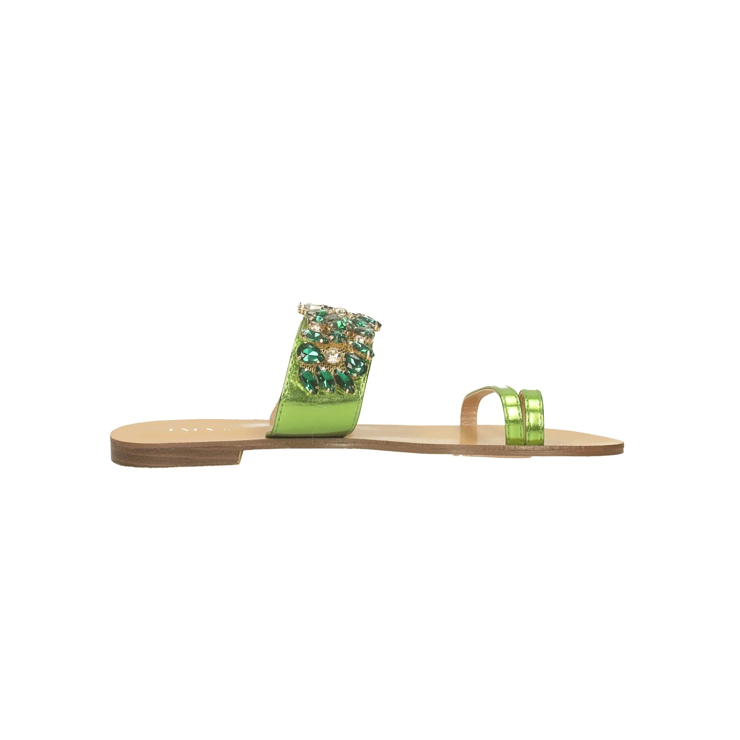 Sandali infradito flat laminati con pietre - Image 7