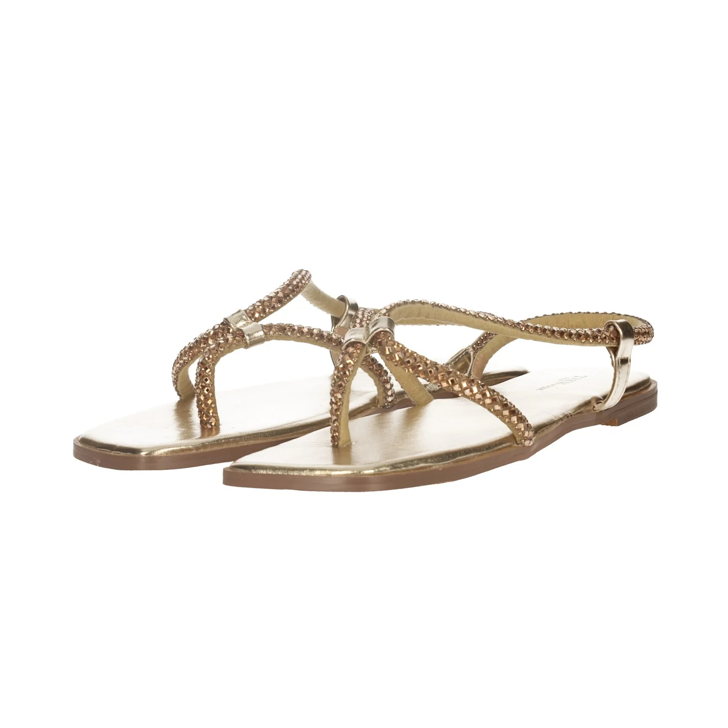 Sandali flat con listini in strass - Image 2