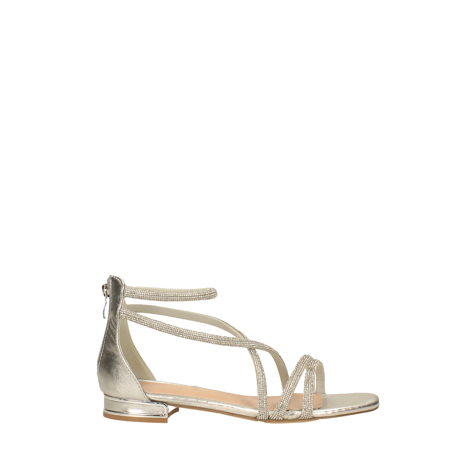 Sandali flat intrecciati con strass - Image 3