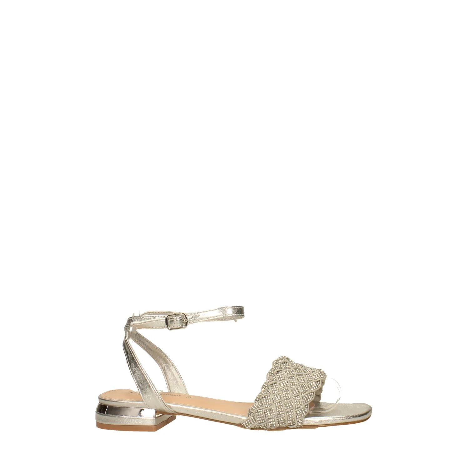 Sandali con strass. Tacco alto 1.5 cm