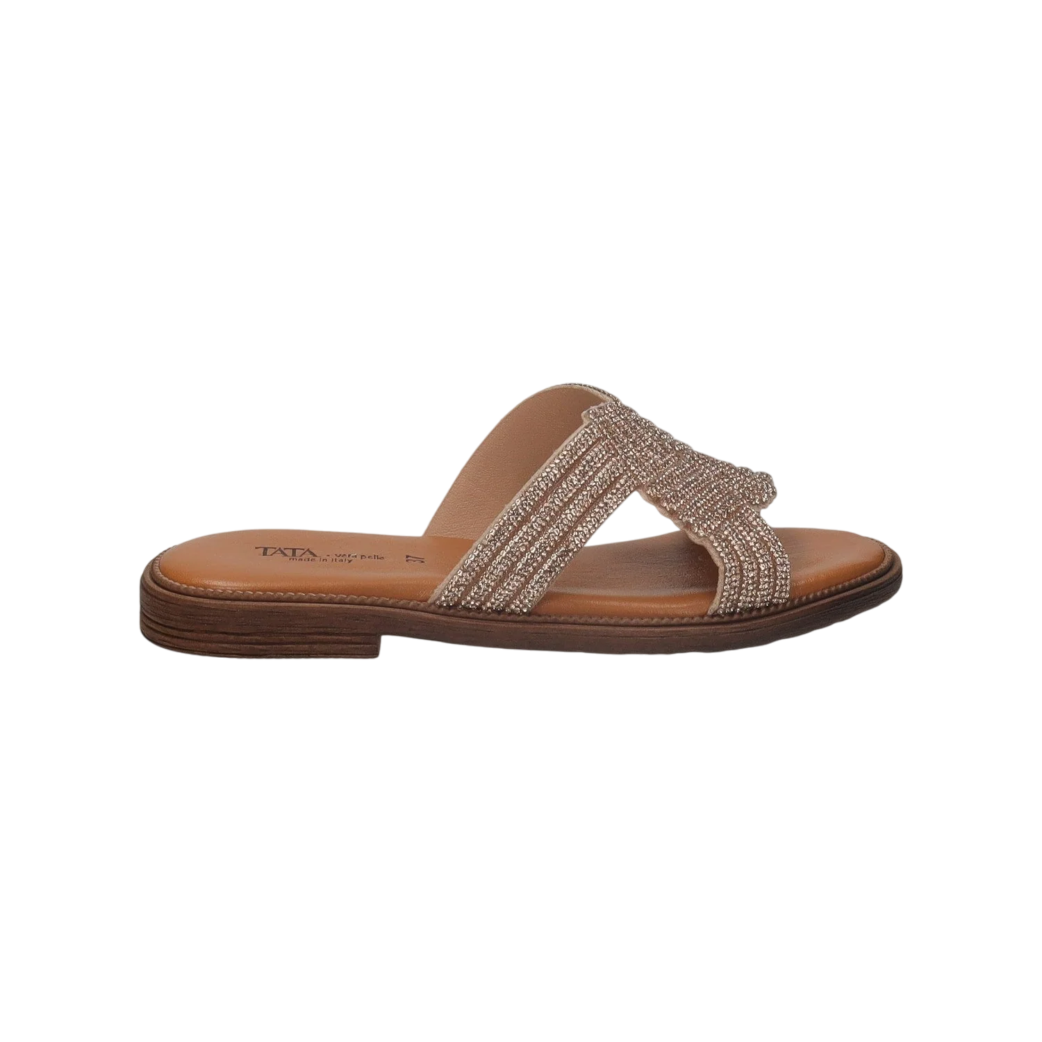 Sandali flat con microstrass