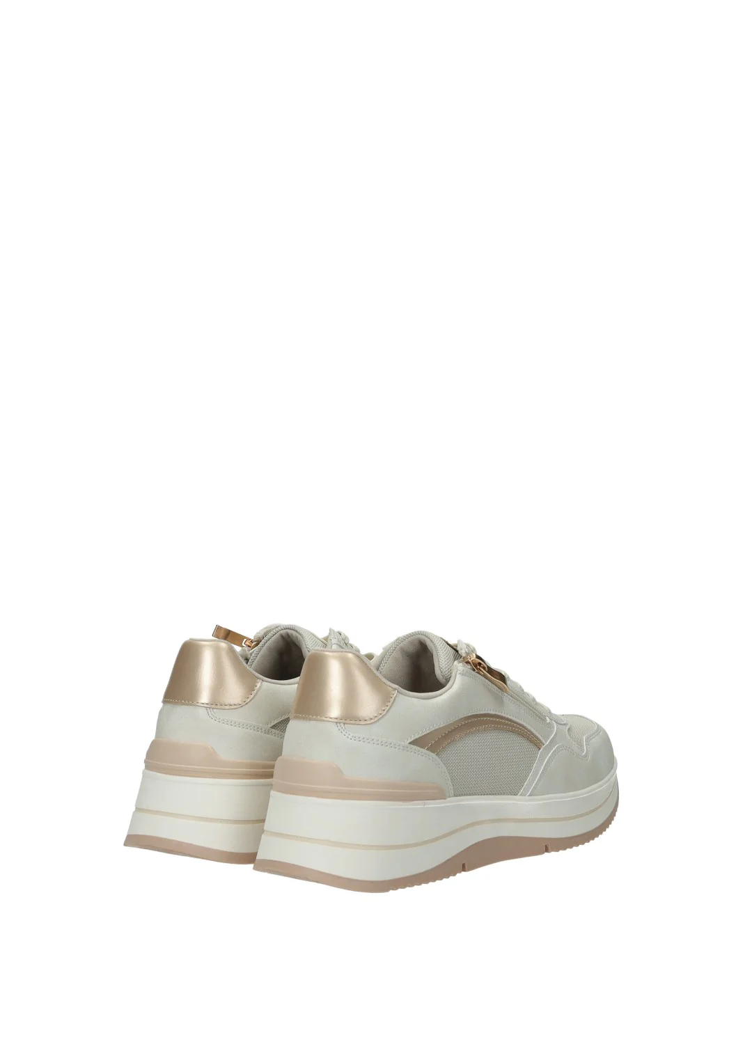 Sneakers donna white in PU/TEX fondo gomma - Image 4