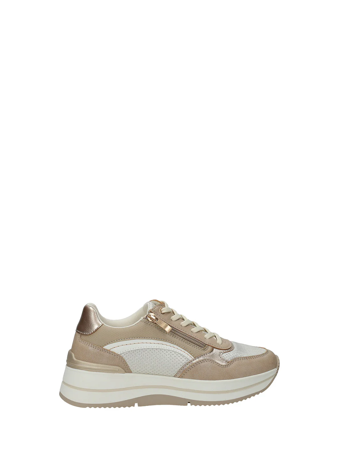 Sneakers donna white in PU/TEX fondo gomma - Image 5