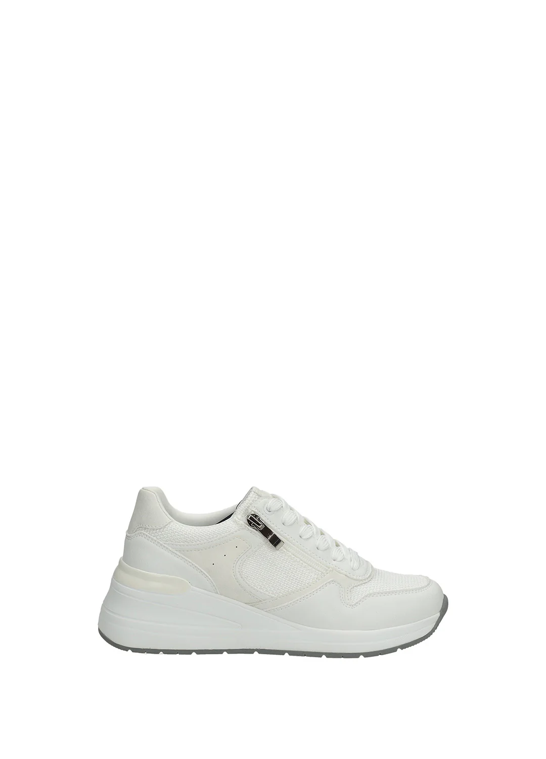 Sneakers donna white in PU/TEX fondo gomma - Image 5
