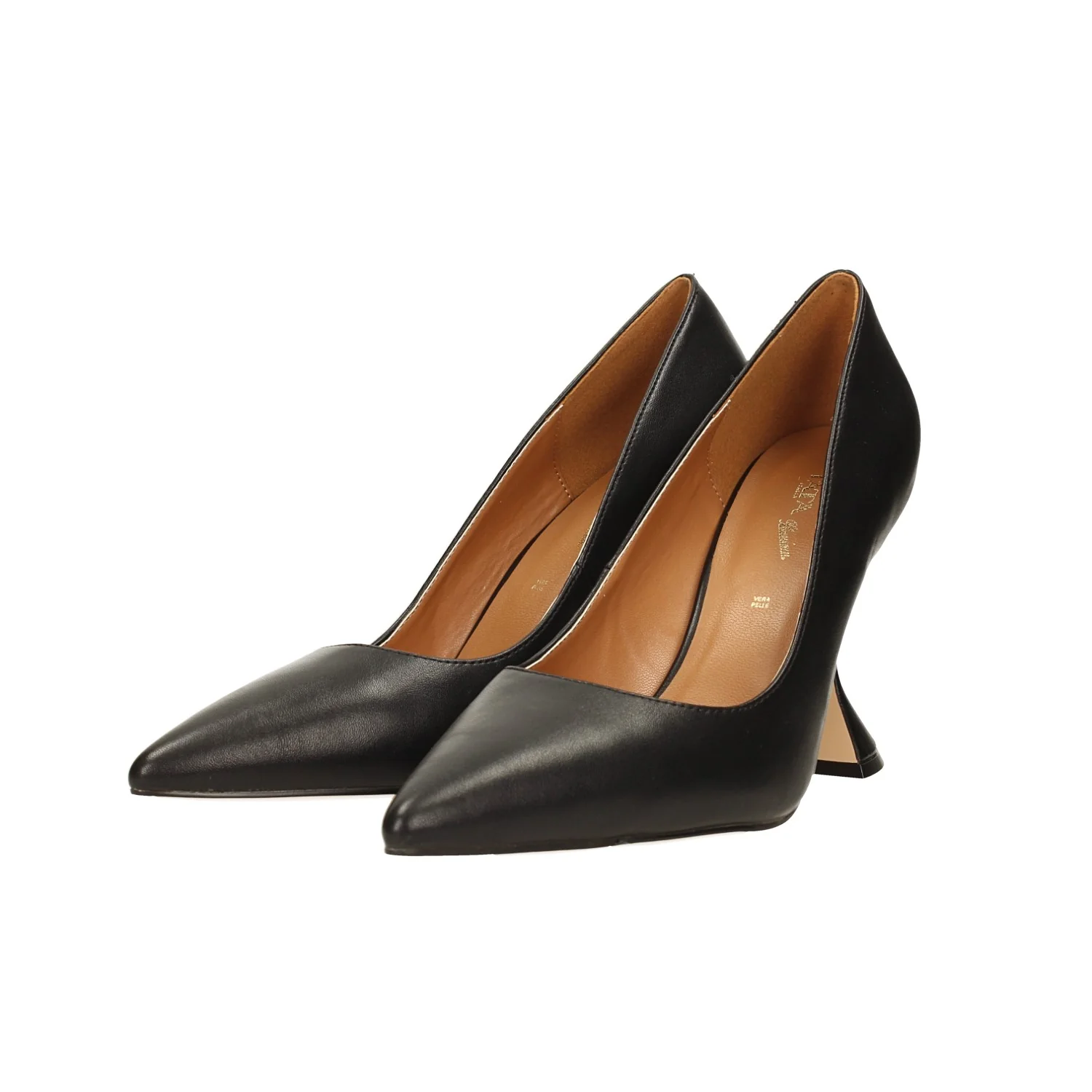 Décolleté con tacco piramidale a base larga alto 9.5cm - Image 2