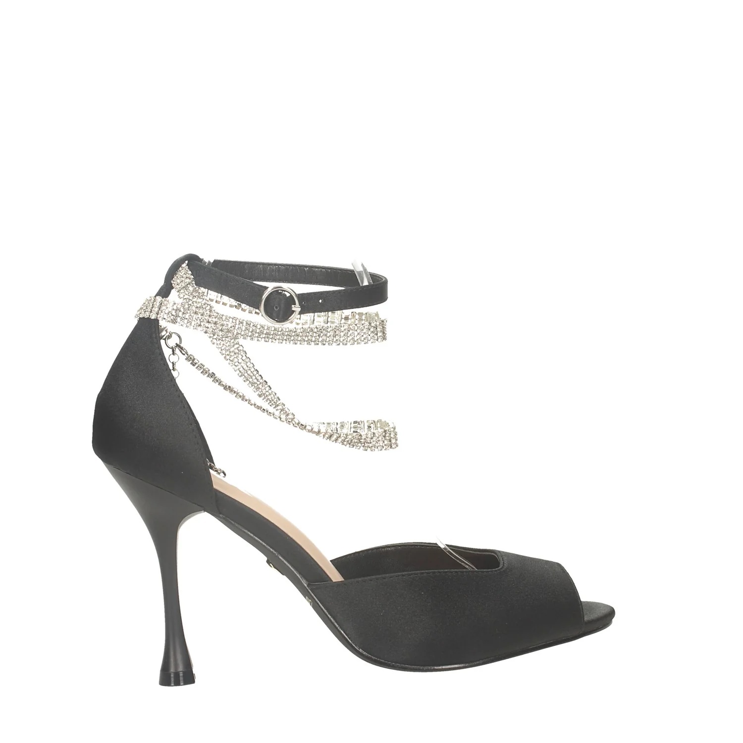 Sandali spuntati con cinturini con strass. Tacco alto 10cm - Image 2