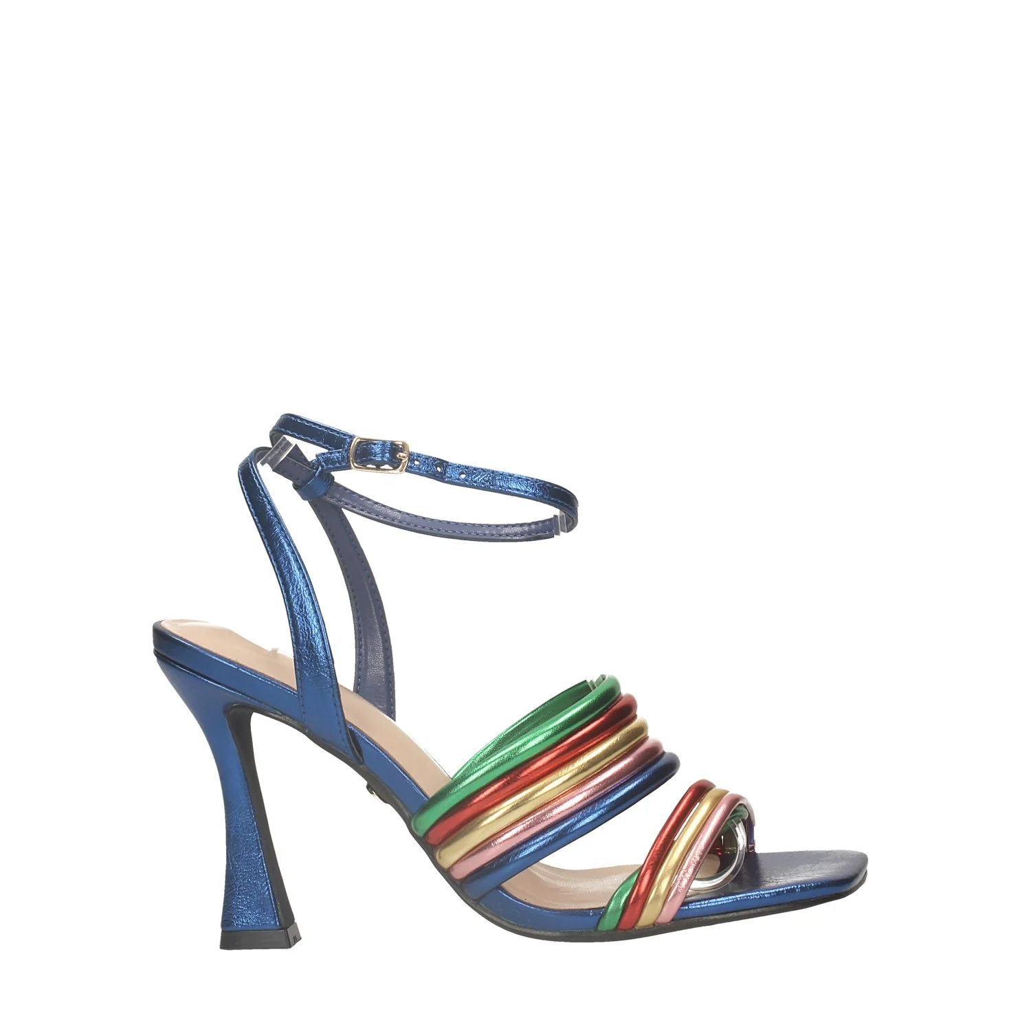 Sandali con fasce tubolari. Tacco alto 10cm