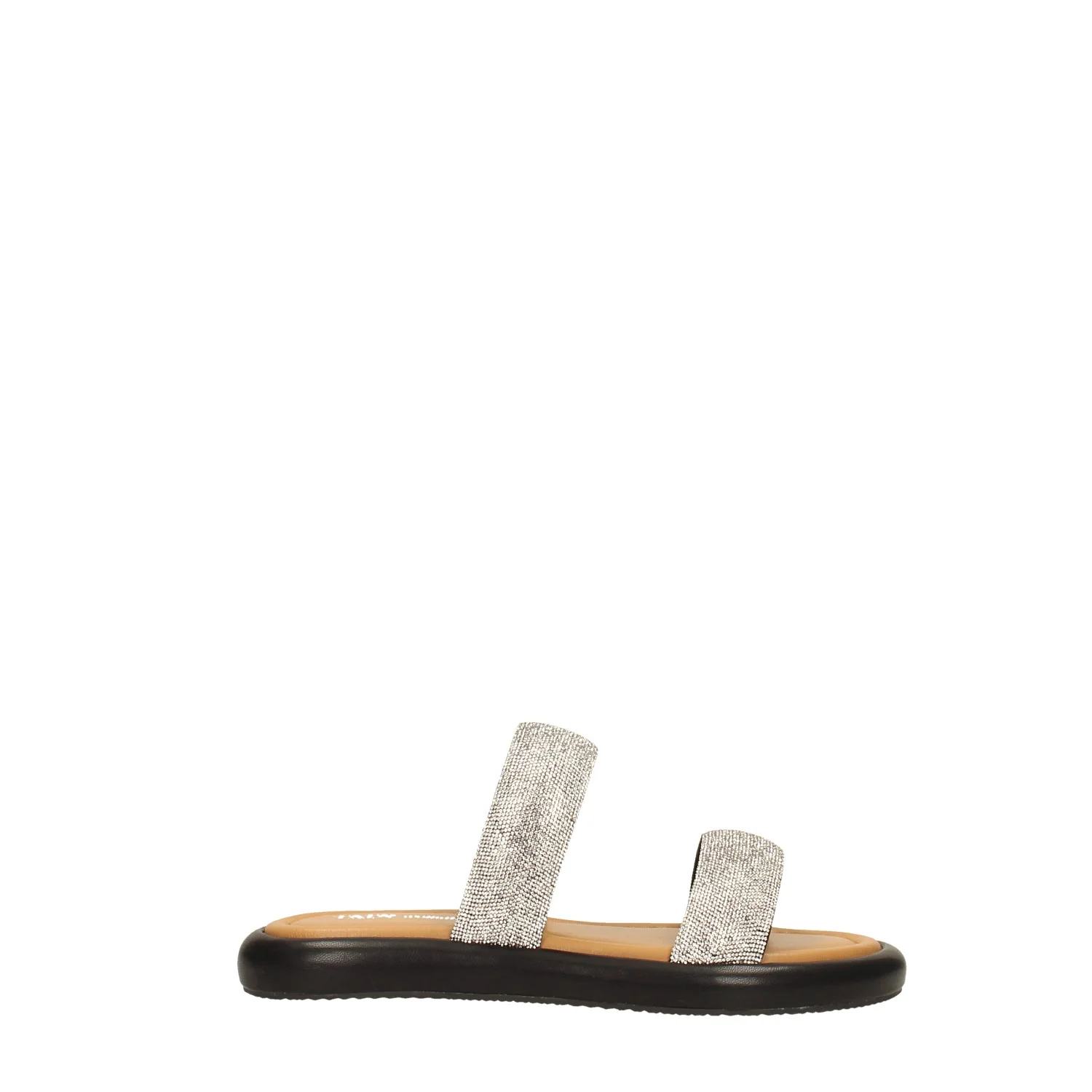 Sandali bassi con doppia fascia con strass - Image 5
