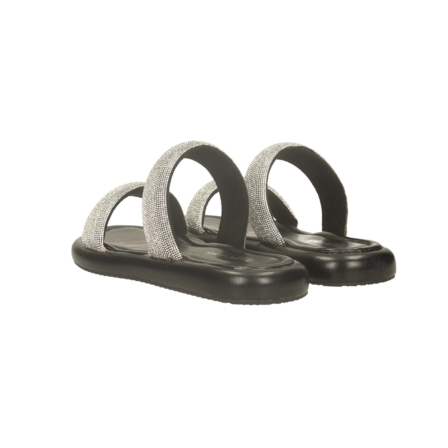 Sandali bassi con doppia fascia con strass - Image 8