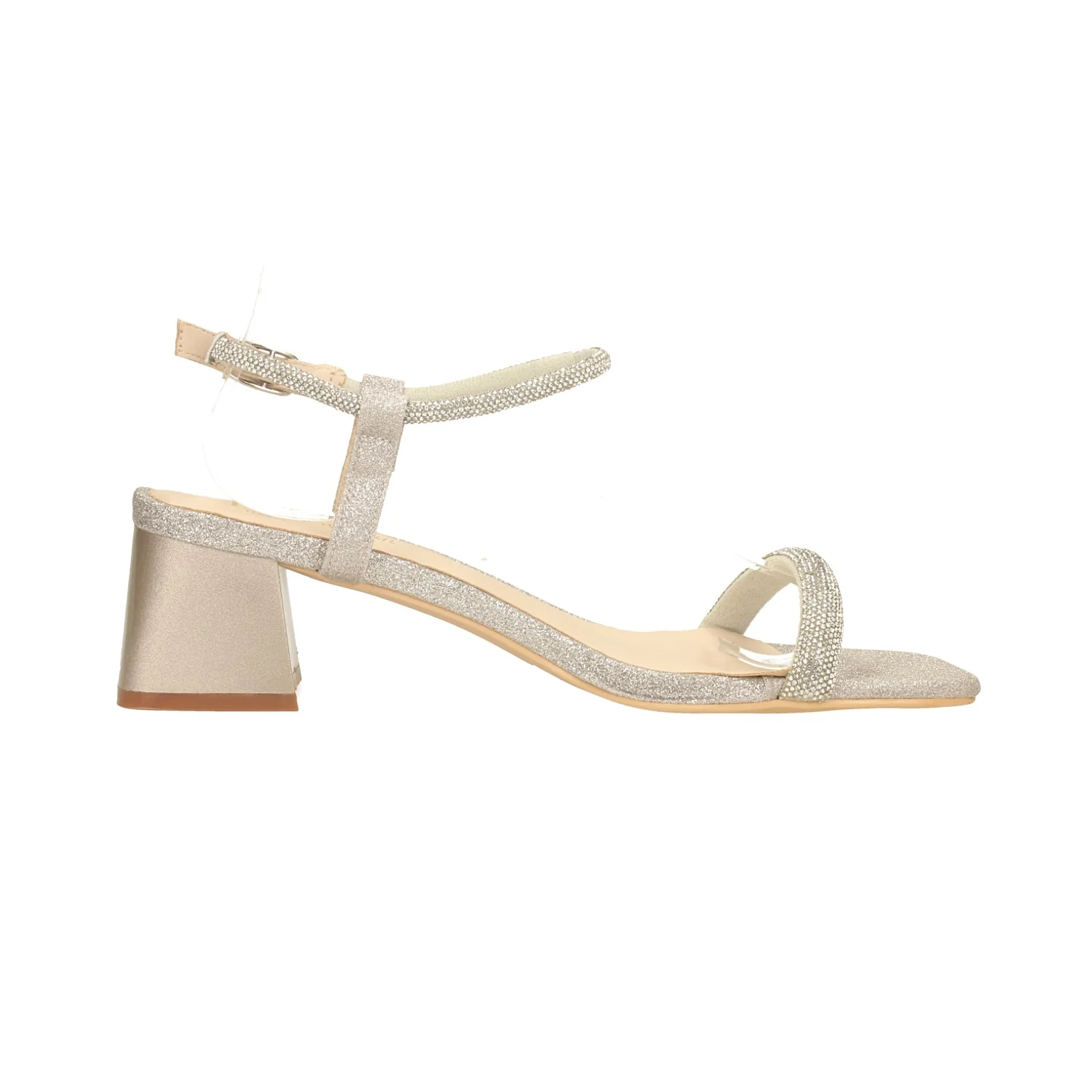 Sandali con listini in strass. Tacco alto 5.5cm - Image 3