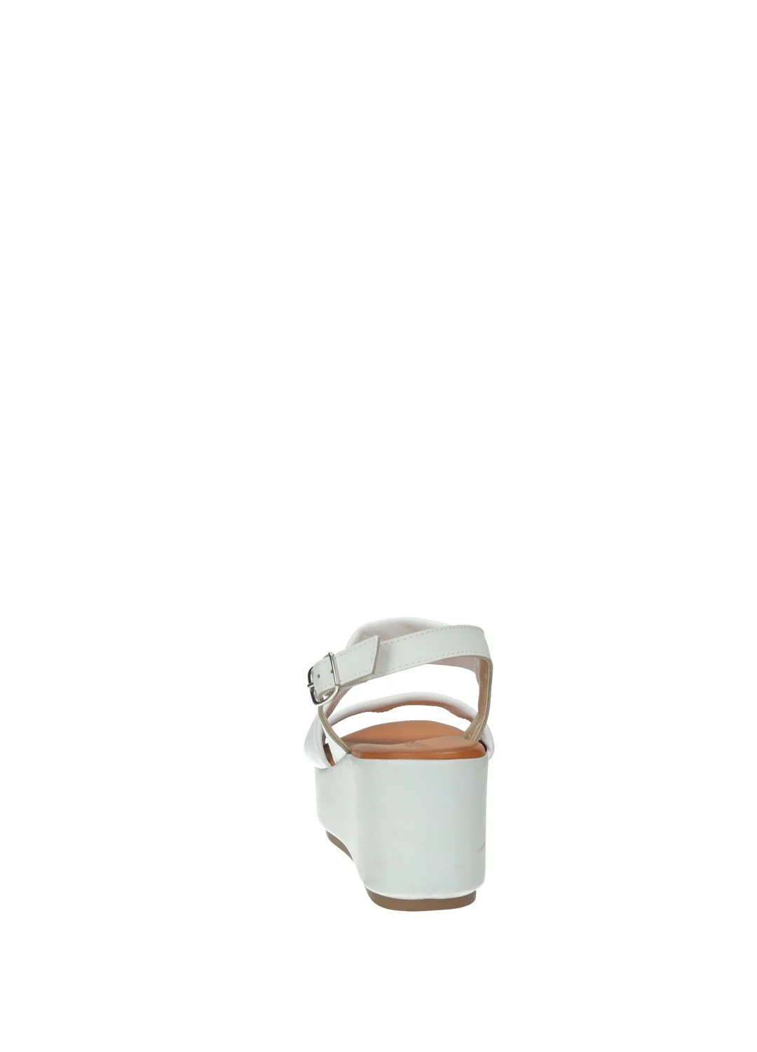 Sandali Donna Vera Pelle Zeppa Alta White - Image 2