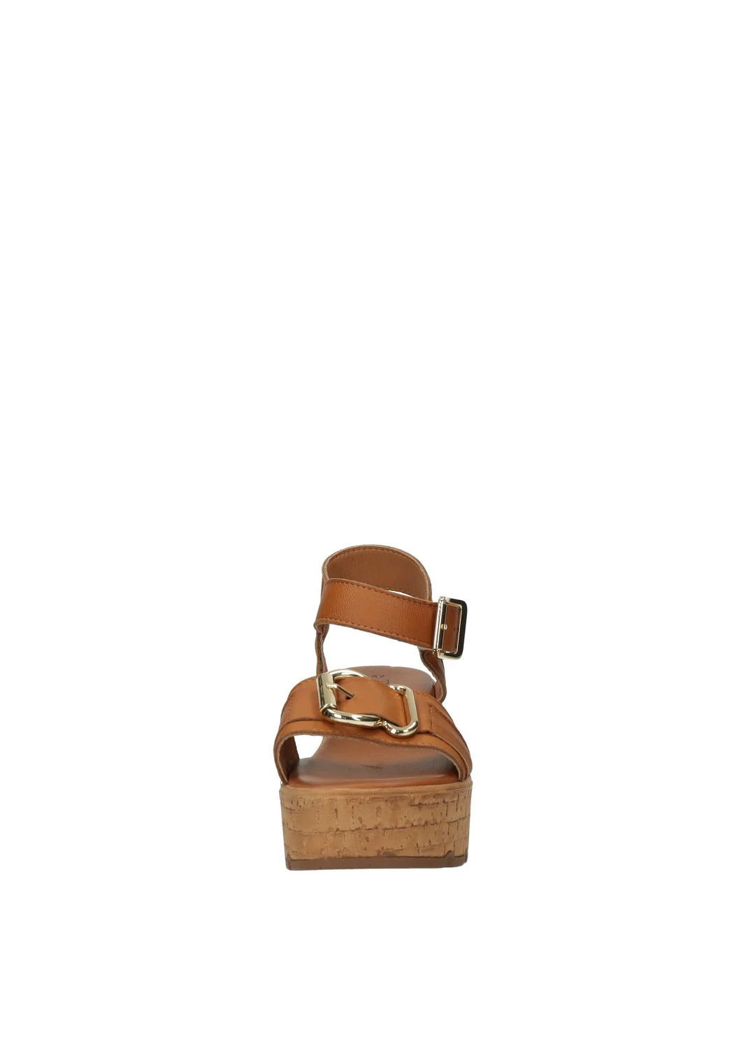 Sandali Donna Vera Pelle Zeppa Media Brown made in italy - Image 4