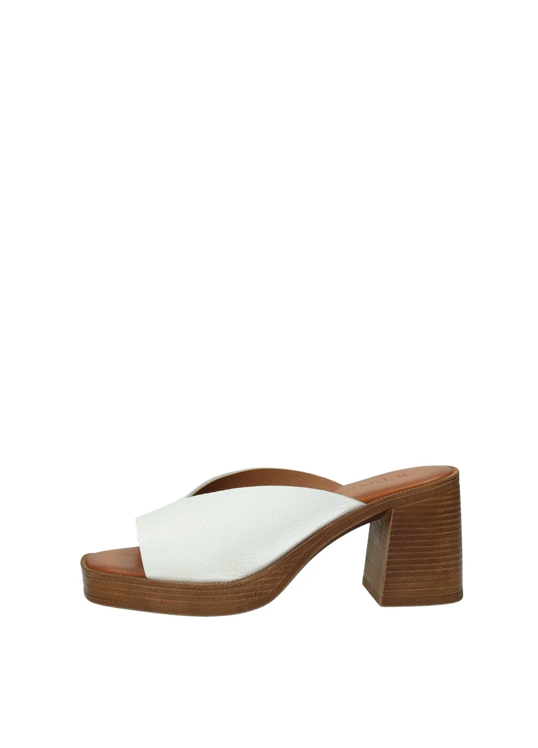 Sandali Donna Vera Pelle Tacco Medio White - Image 3