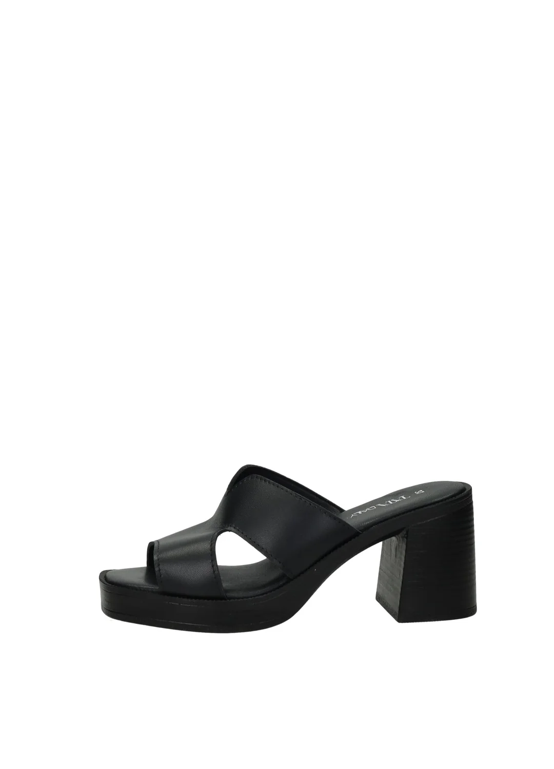 Sandali Donna Vera Pelle Tacco Medio Black / Brown - Image 4