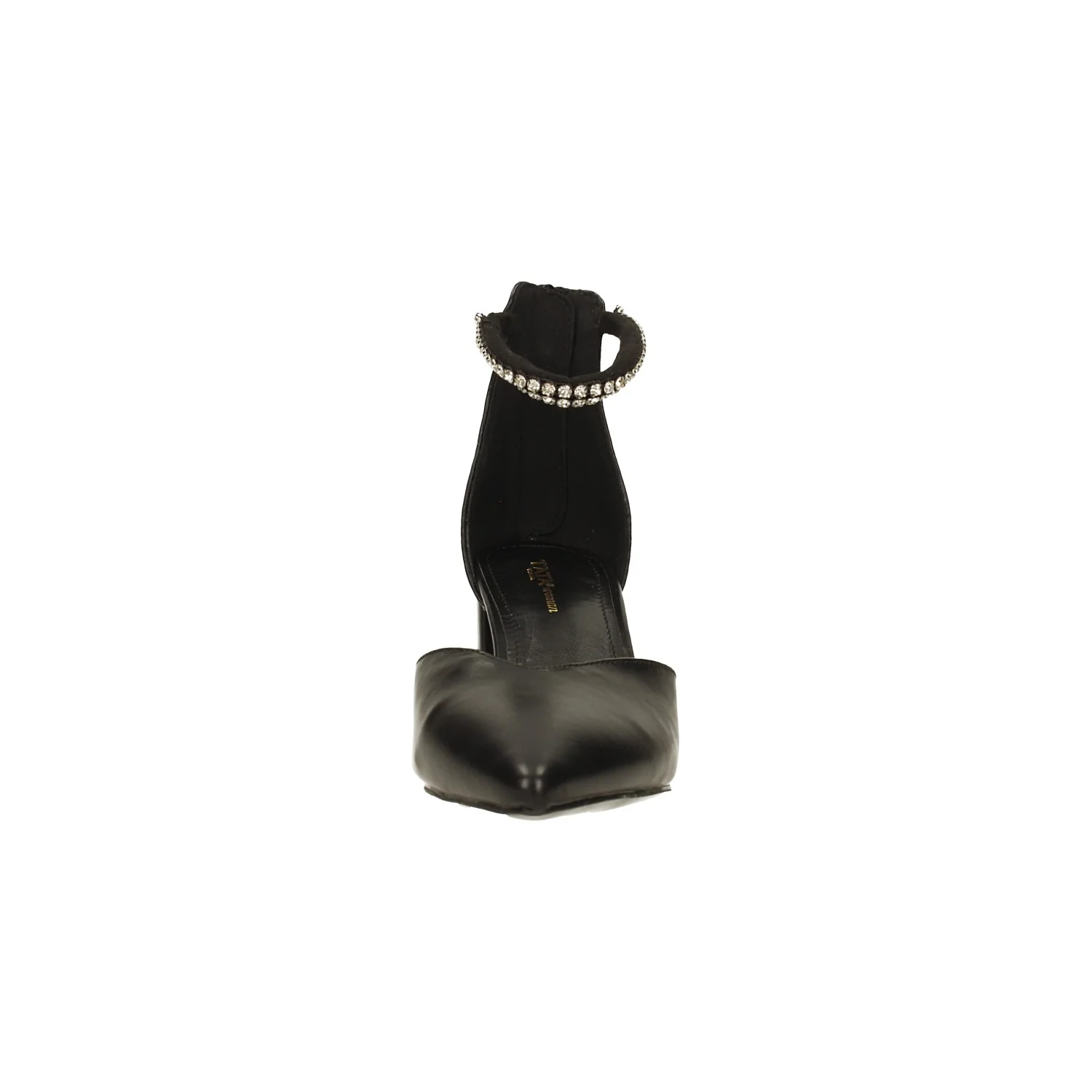 Décolleté a punta con cinturino con strass. Tacco alto 6cm - Image 3