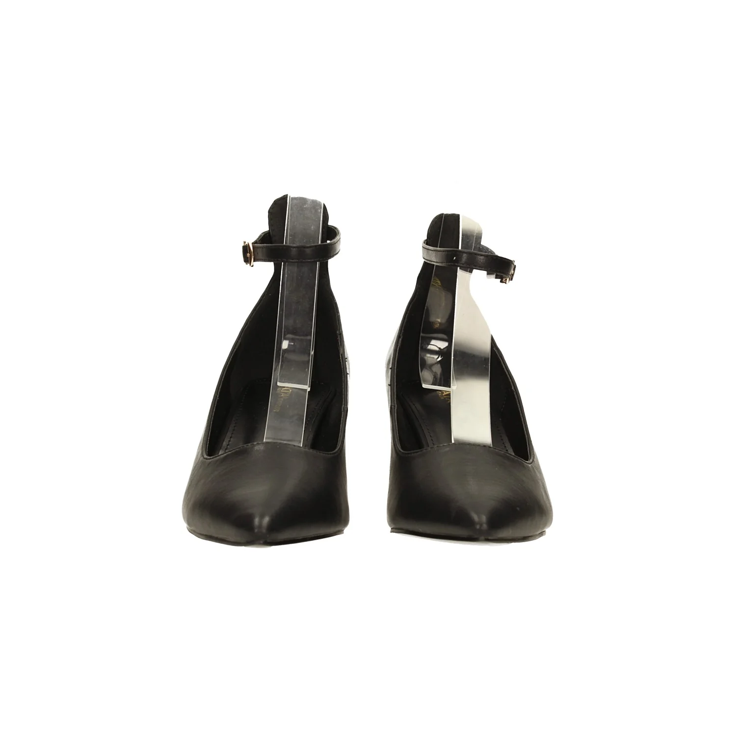 Décolleté con cinturino alla caviglia e tacco a rocchetto dorato alto 6cm - Image 3