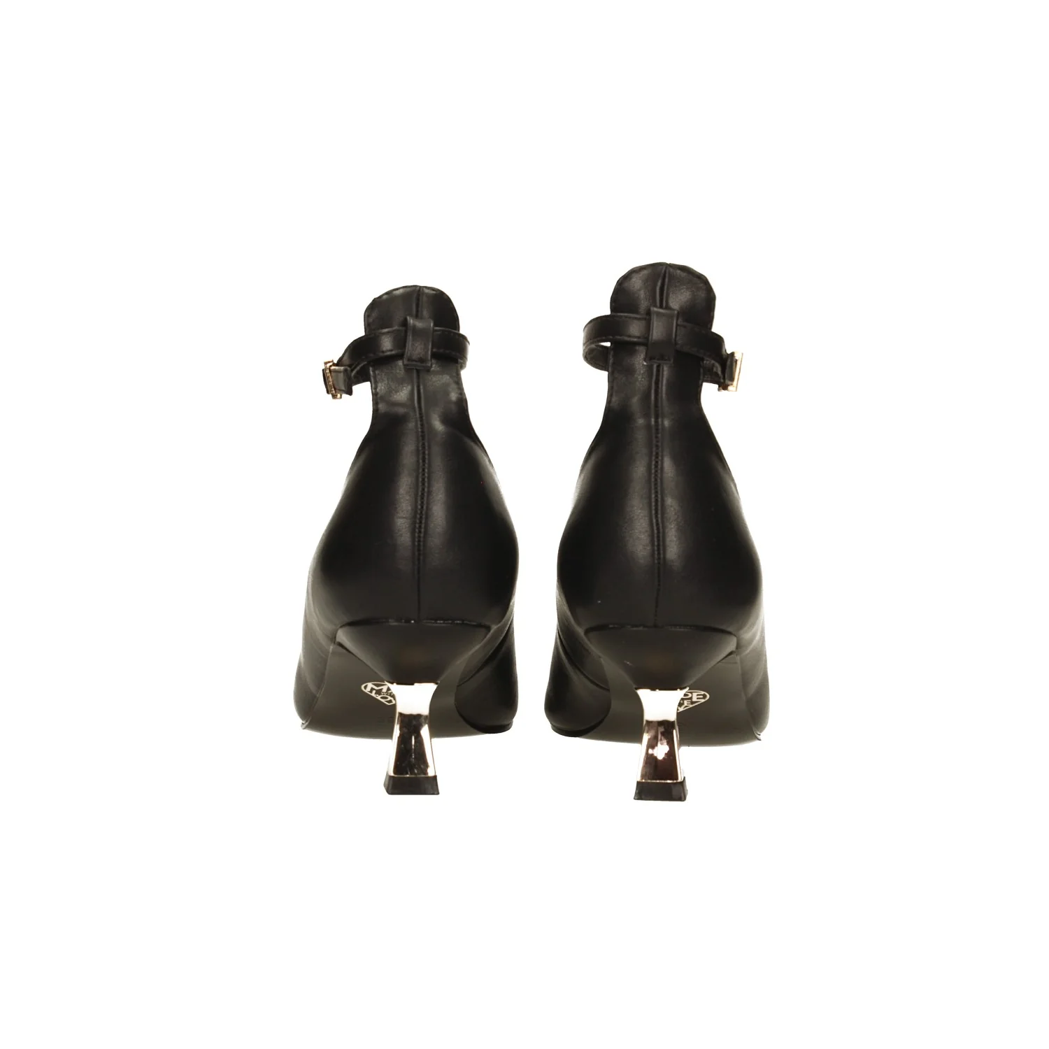 Décolleté con cinturino alla caviglia e tacco a rocchetto dorato alto 6cm - Image 4