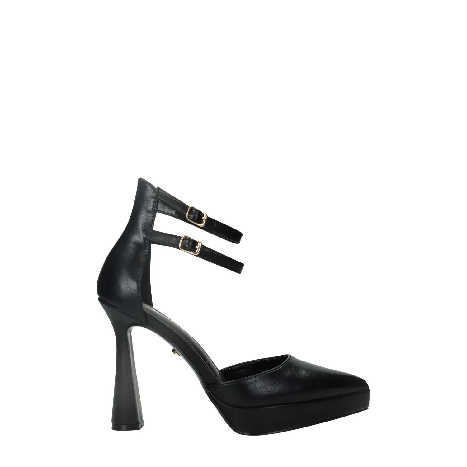 Décolleté platform con doppio cinturino. Tacco alto 12cm