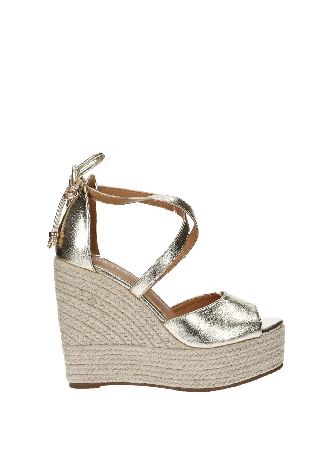 Sandali con zeppa in corda