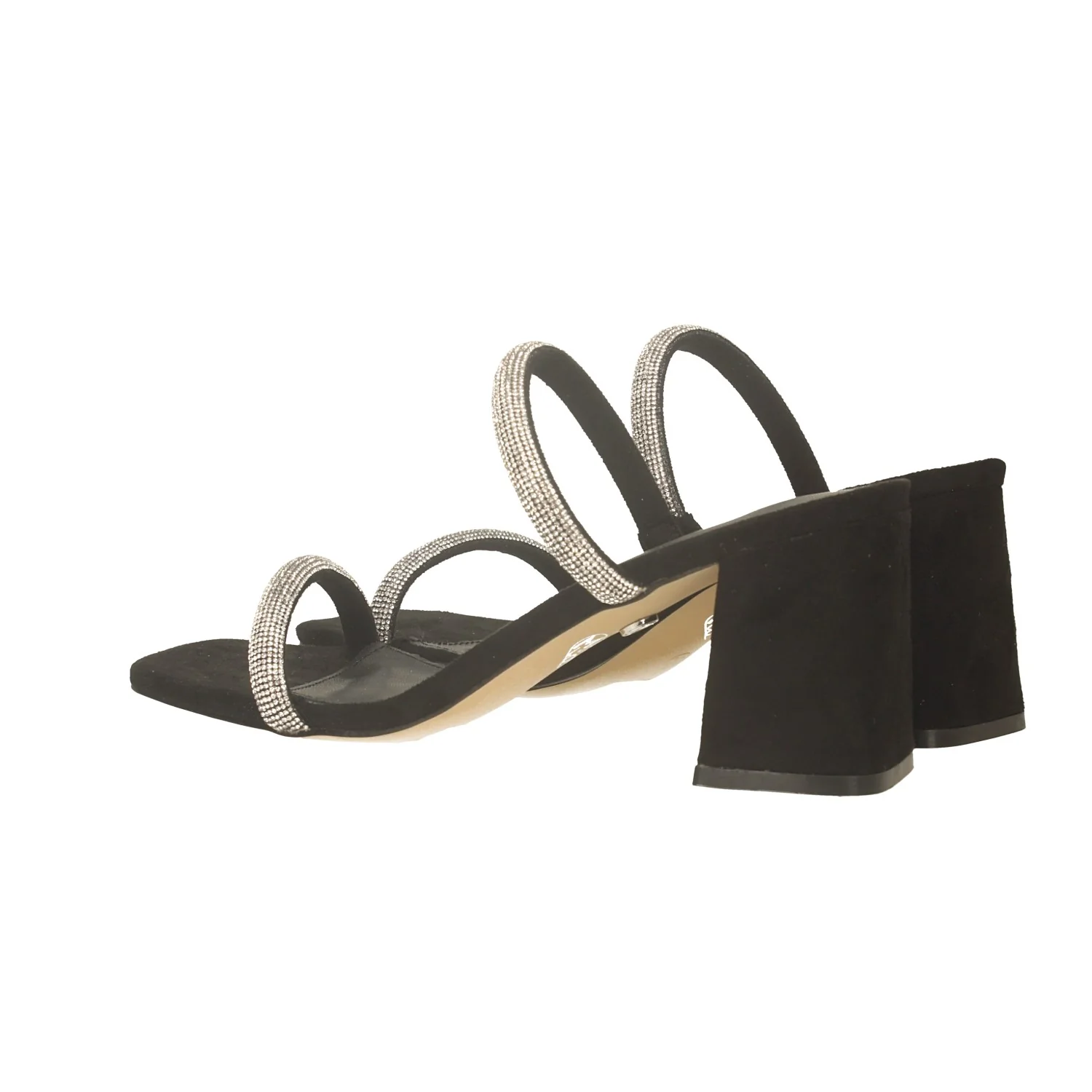 Mules con doppio listino tempestato di strass. Tacco alto 7cm - Image 12