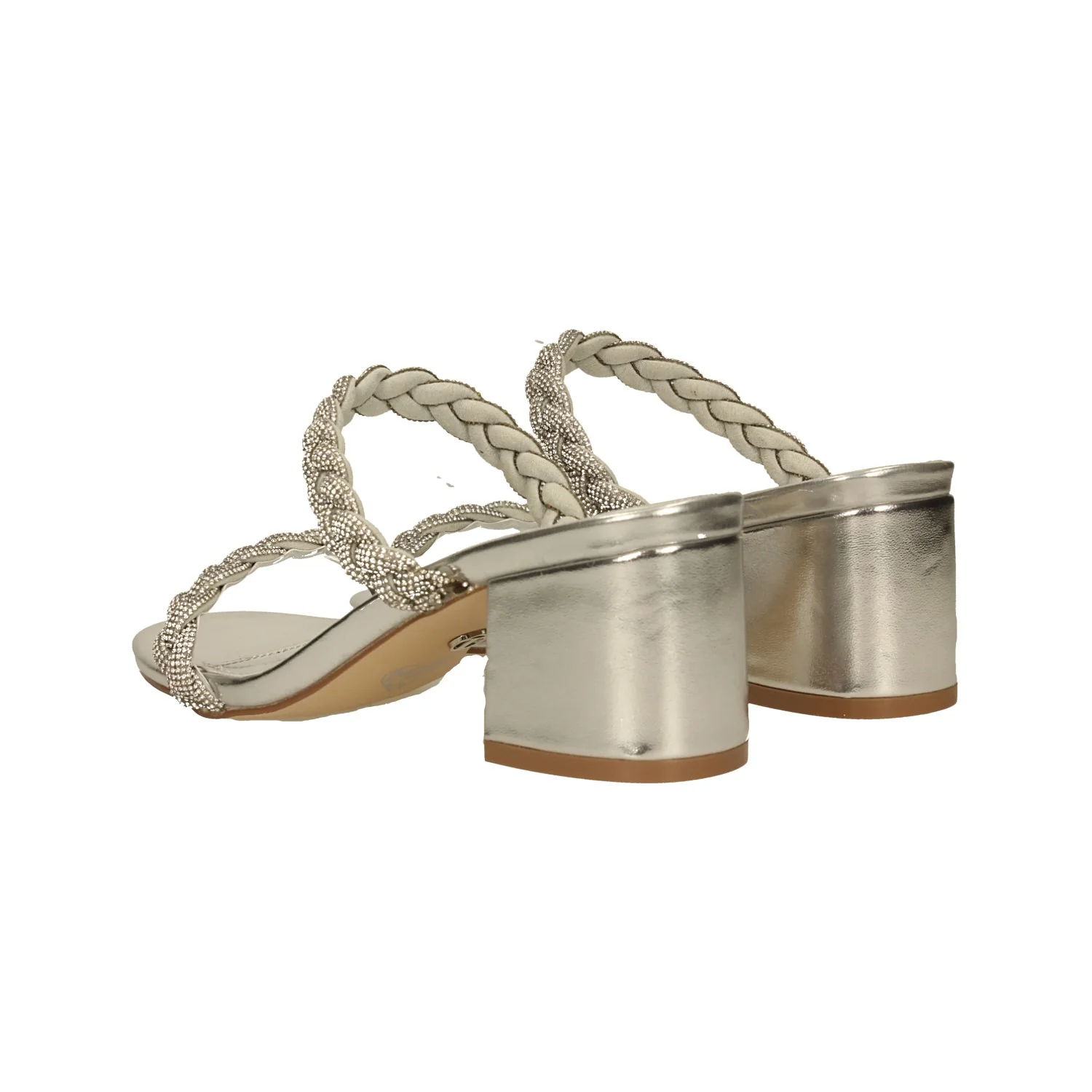 Sandali con due fasce e strass. Tacco alto 6.5cm - Image 10