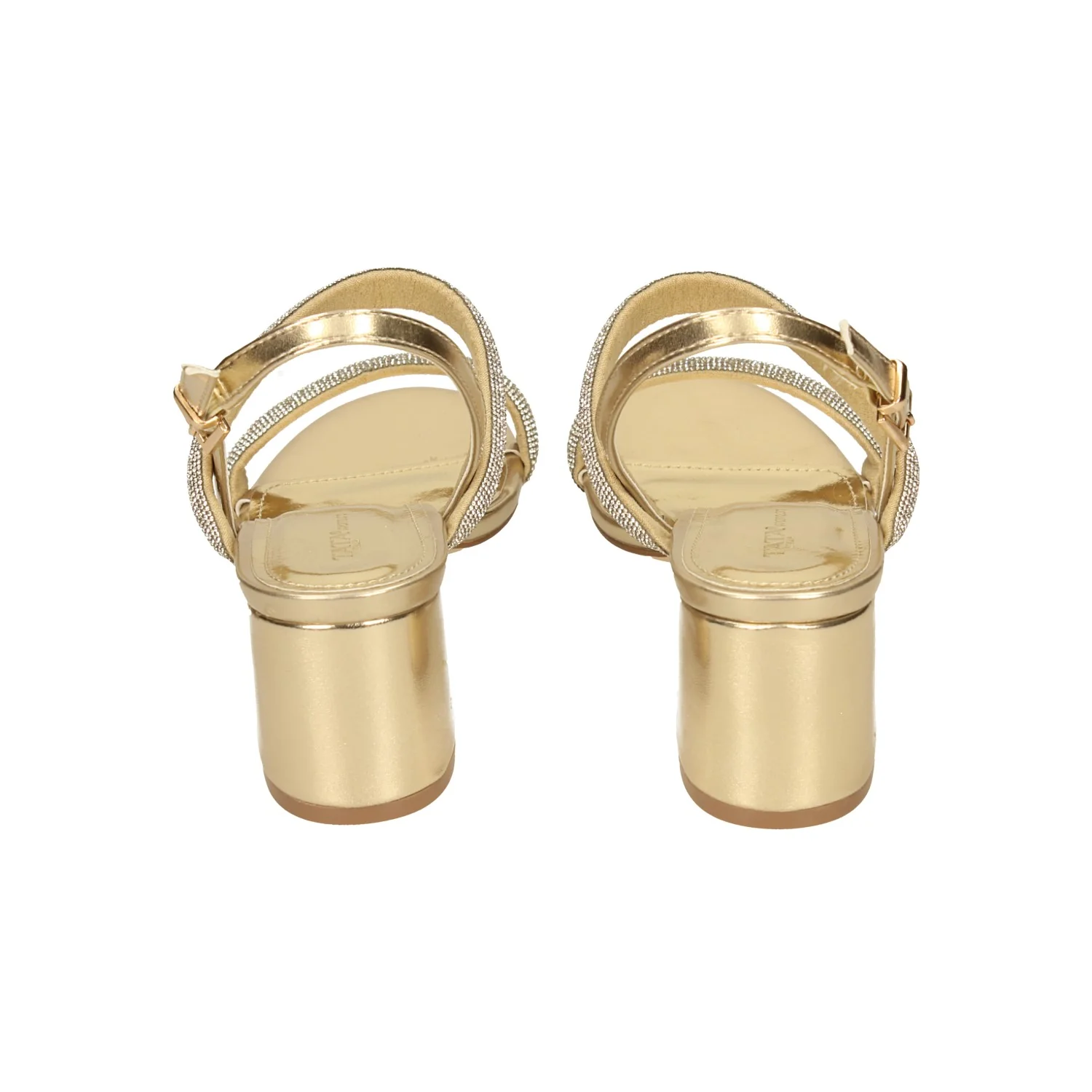 Sandali con due fasce e strass. Tacco alto 6cm - Image 8