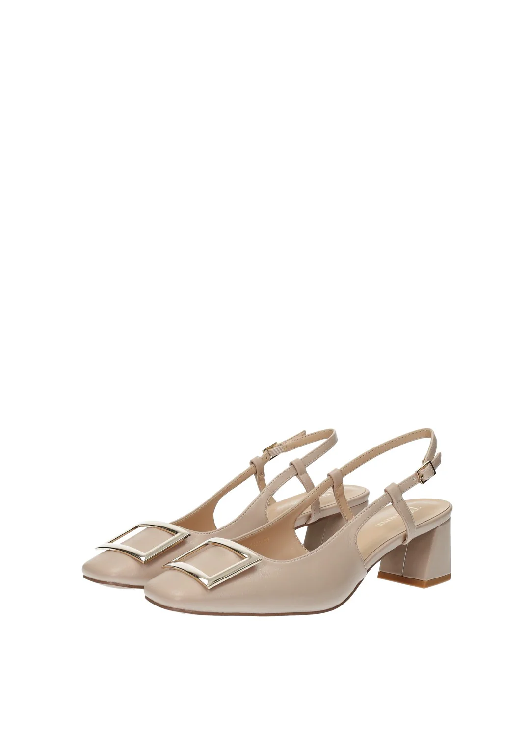 Décolleté slingback con fibbia quadrata - Image 2