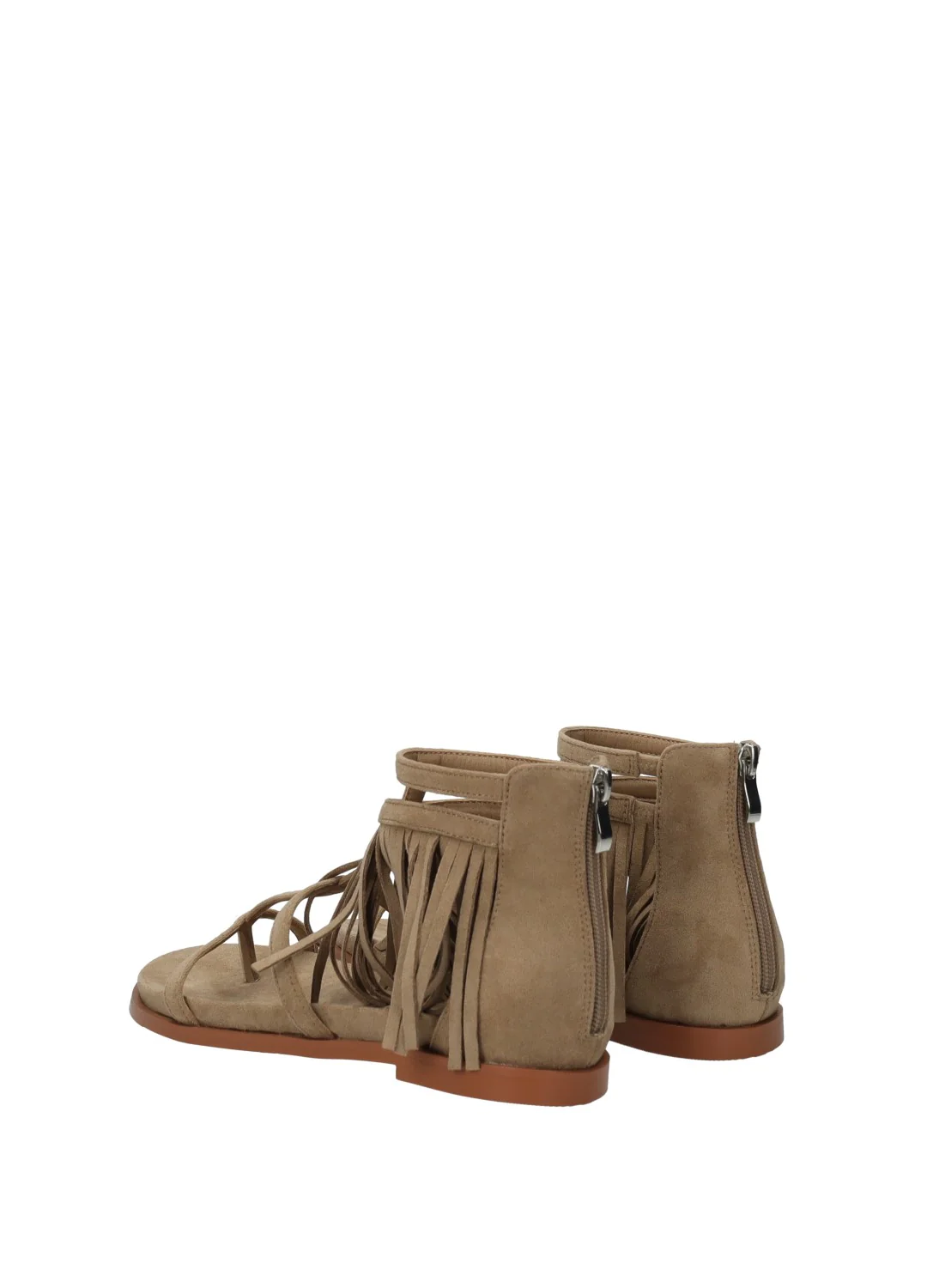 Sandali donna brown in M.Fiber fondo gomma - Image 7