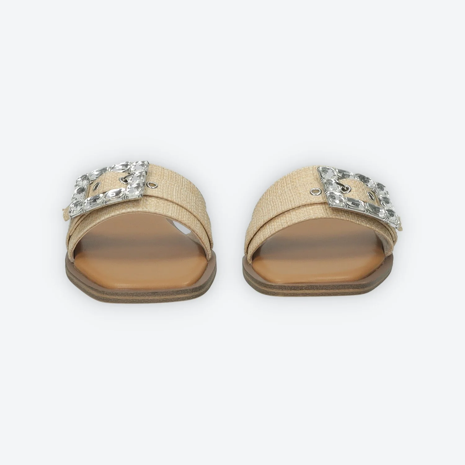 Sandali flat con dettaglio fibbia con strass - Image 4