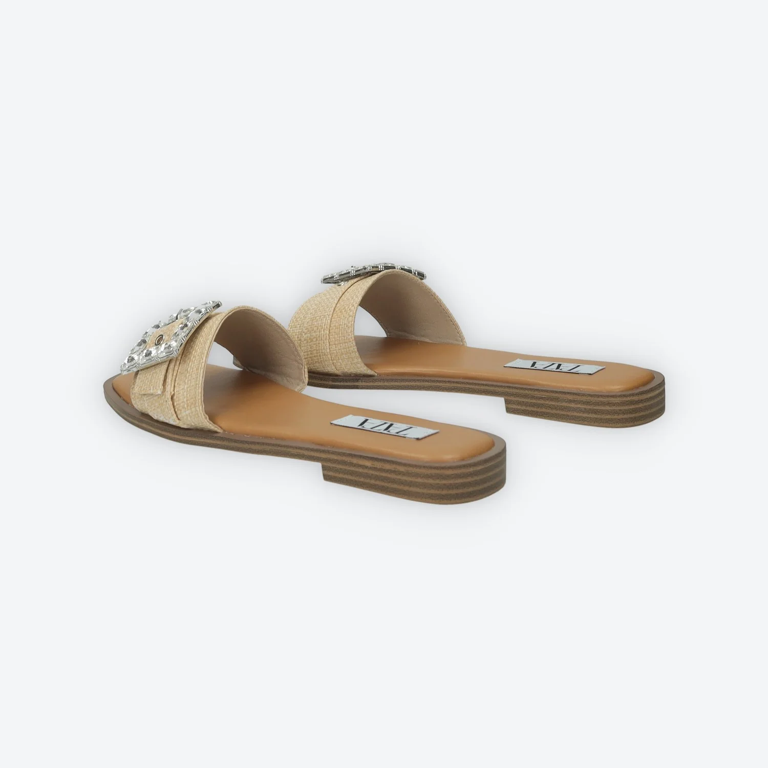 Sandali flat con dettaglio fibbia con strass - Image 5