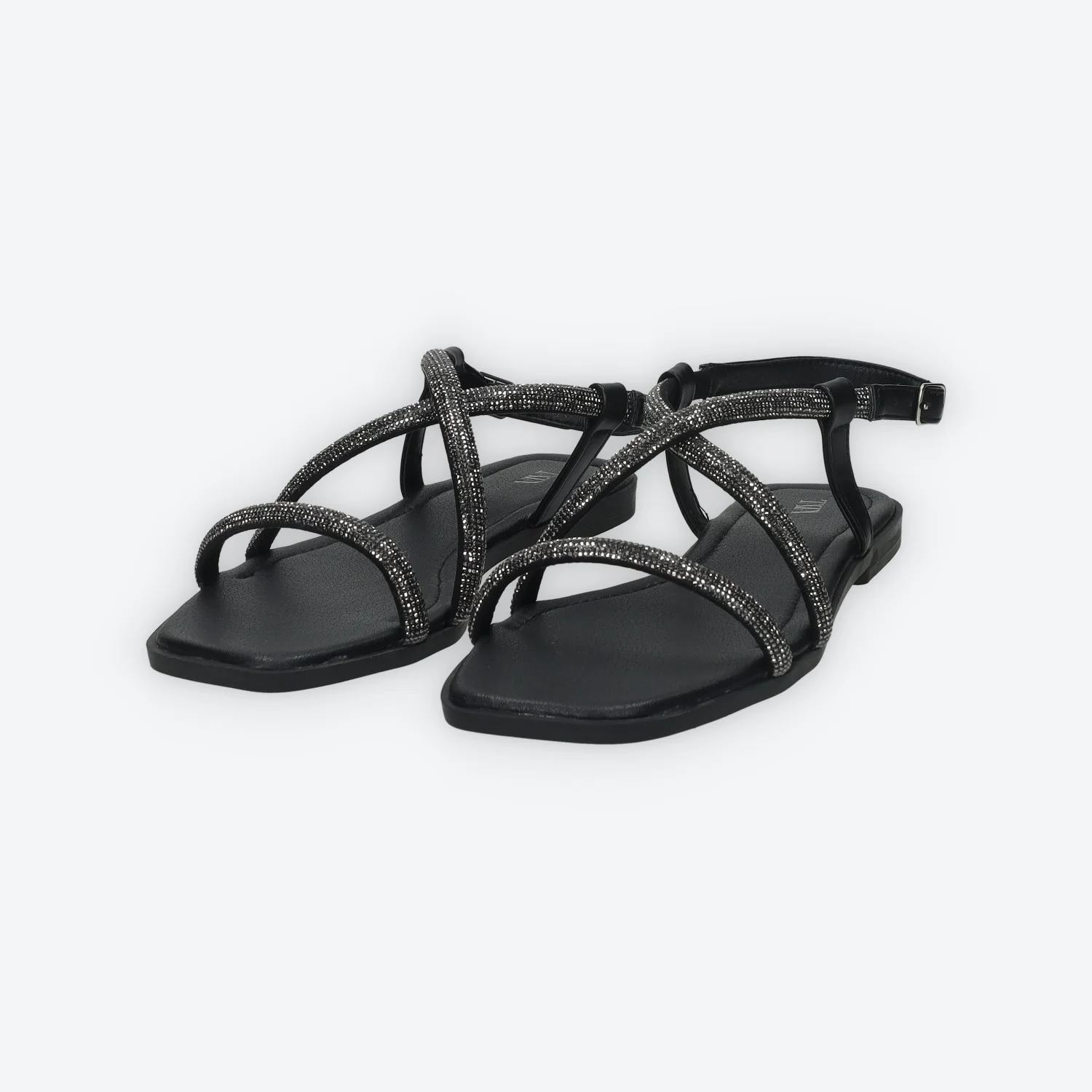 Sandali flat con listini in strass - Image 2