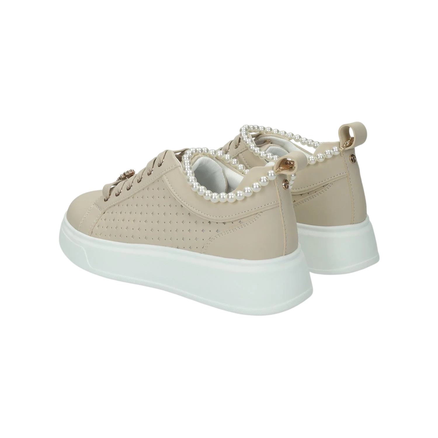 Sneakers platform con catena di perle.Tacco alto 4 cm - Image 7