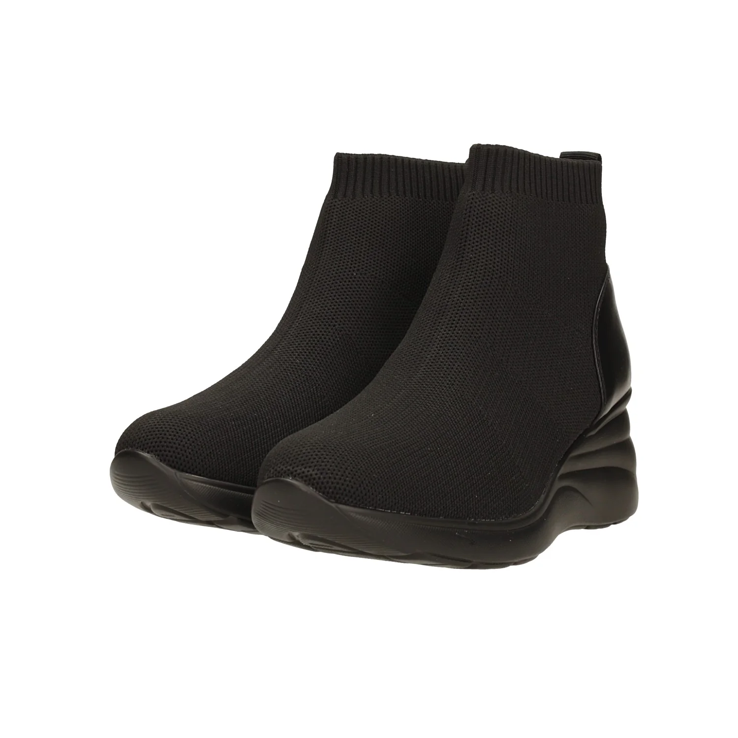 Sneakers calzino in tessuto elasticizzato con tacco alto 5.5cm - Image 2