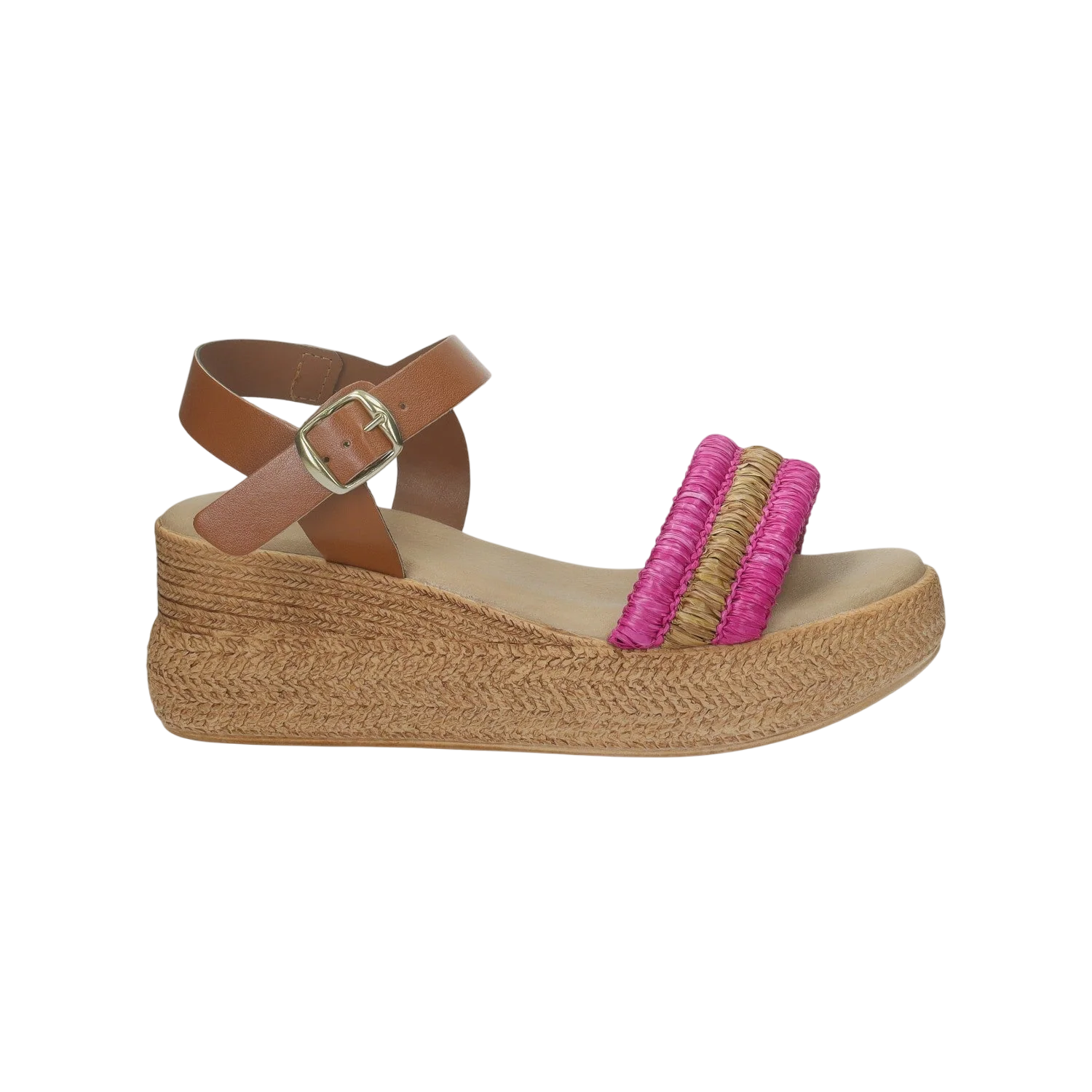 Sandali con zeppa. Made in Italy. Tacco alto 6cm - Image 4