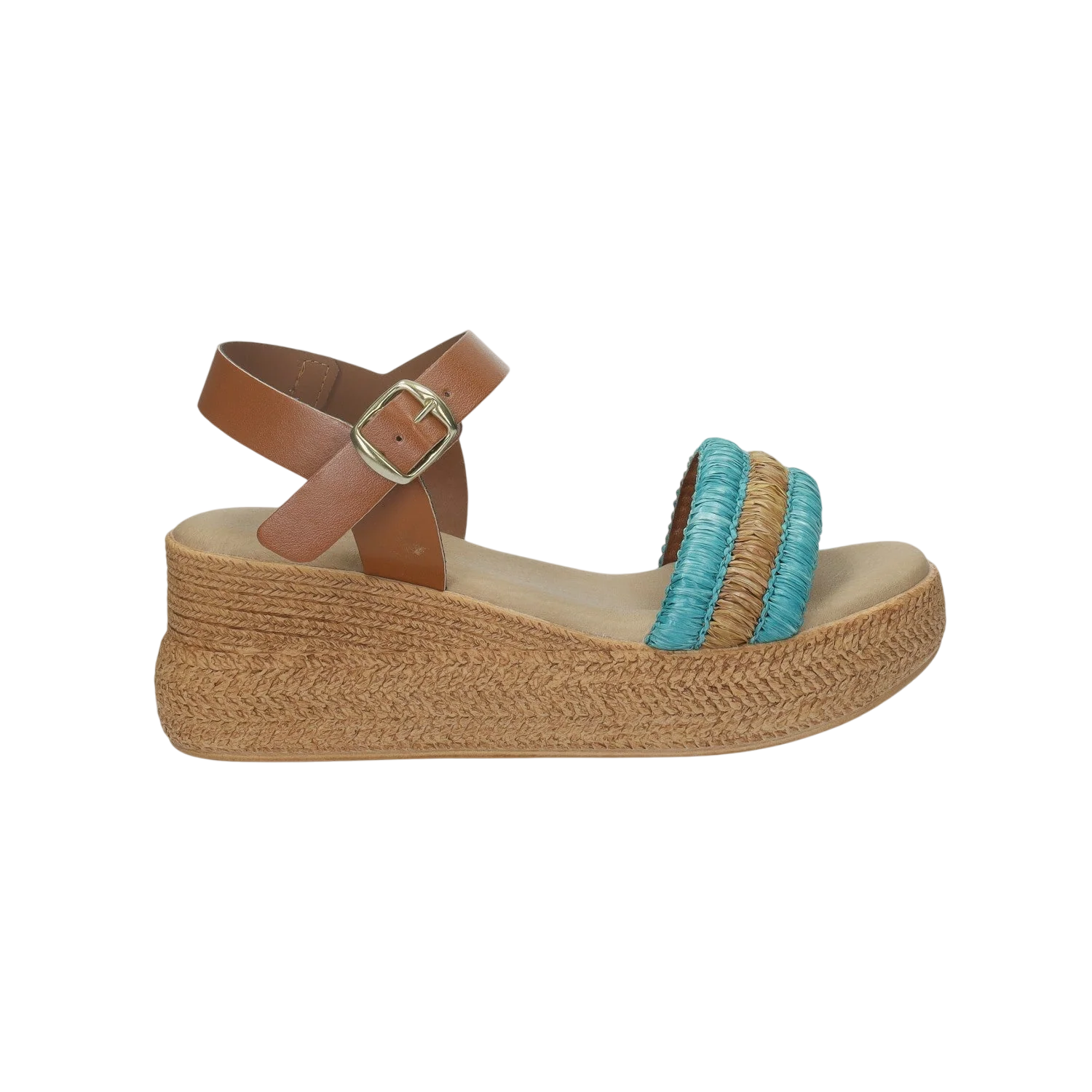 Sandali con zeppa. Made in Italy. Tacco alto 6cm - Image 7