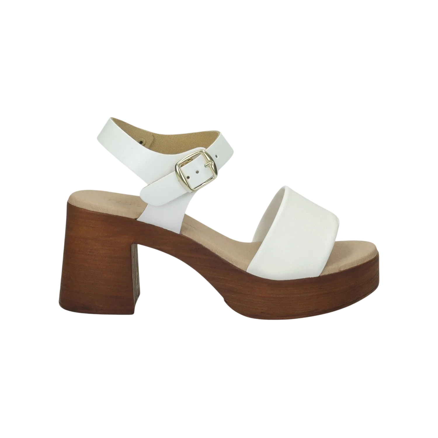 Sandali con tacco chunky. Made in Italy.Tacco alto 8cm