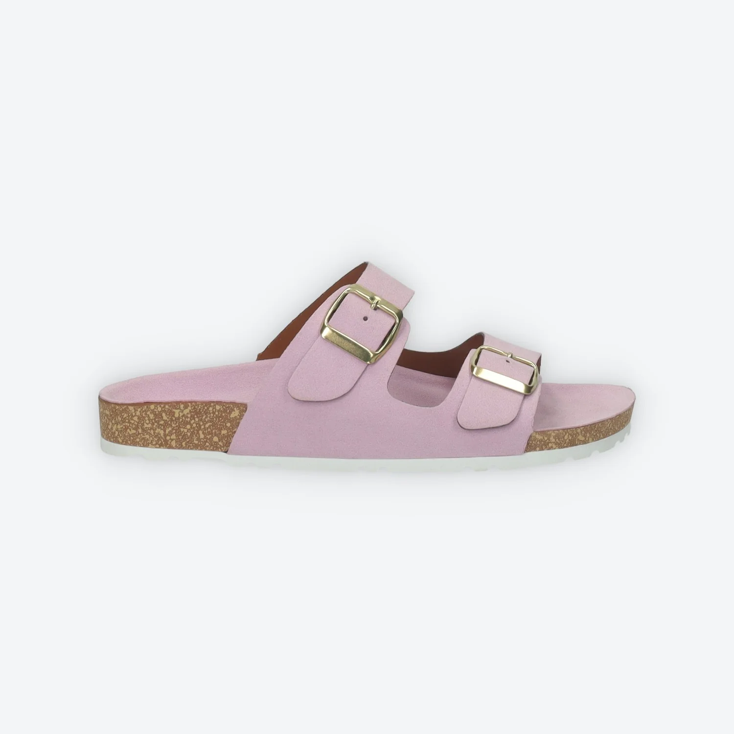 Sandali flat con doppia fibbia. Made in Italy