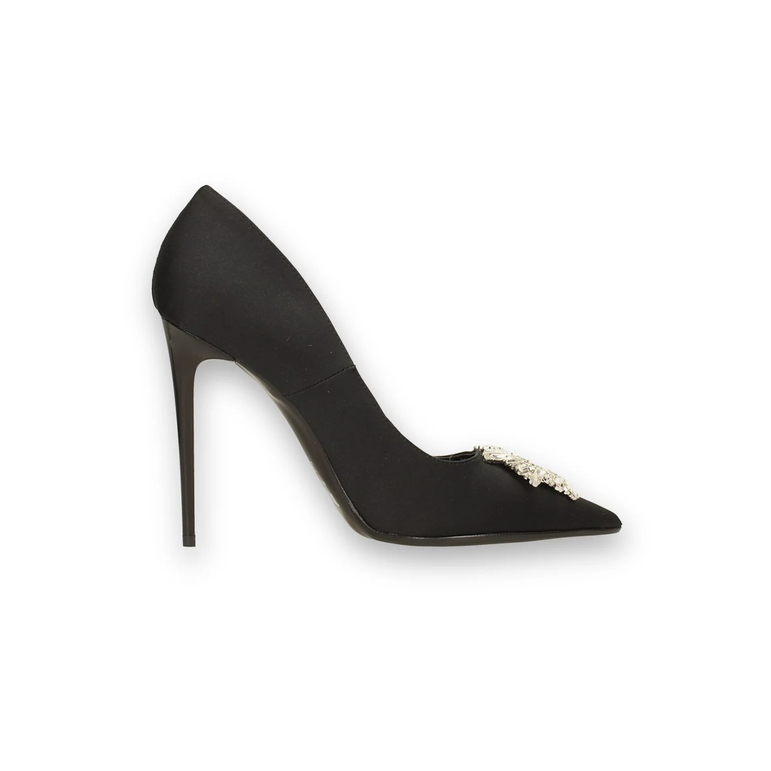 Décolleté in tessuto satinato con pietre. Made in Italy. Tacco alto 12cm - Image 6