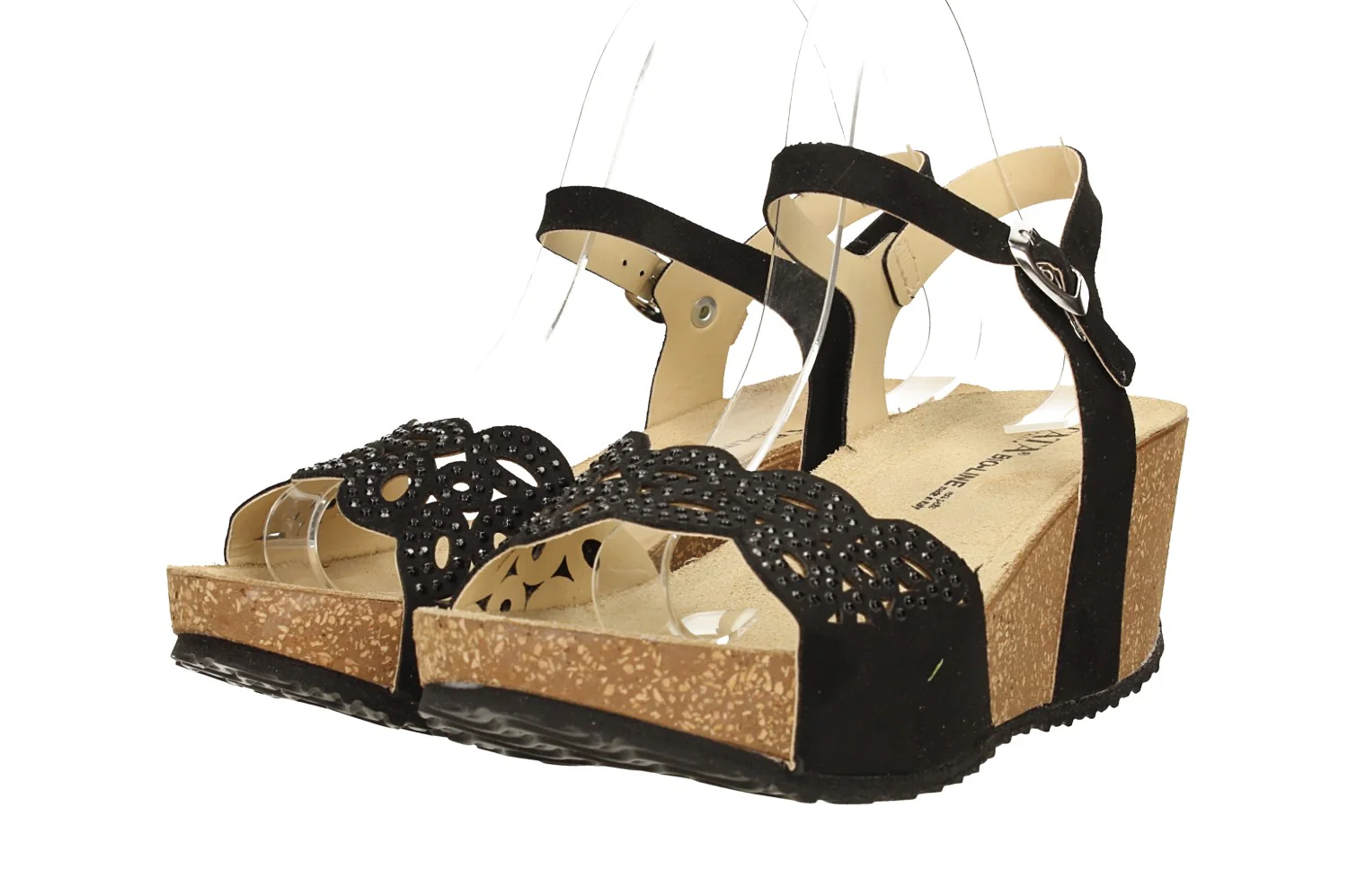 Sandali con zeppa beige. in vera pelle. Made in Italy. Tacco alto 5cm - Image 6