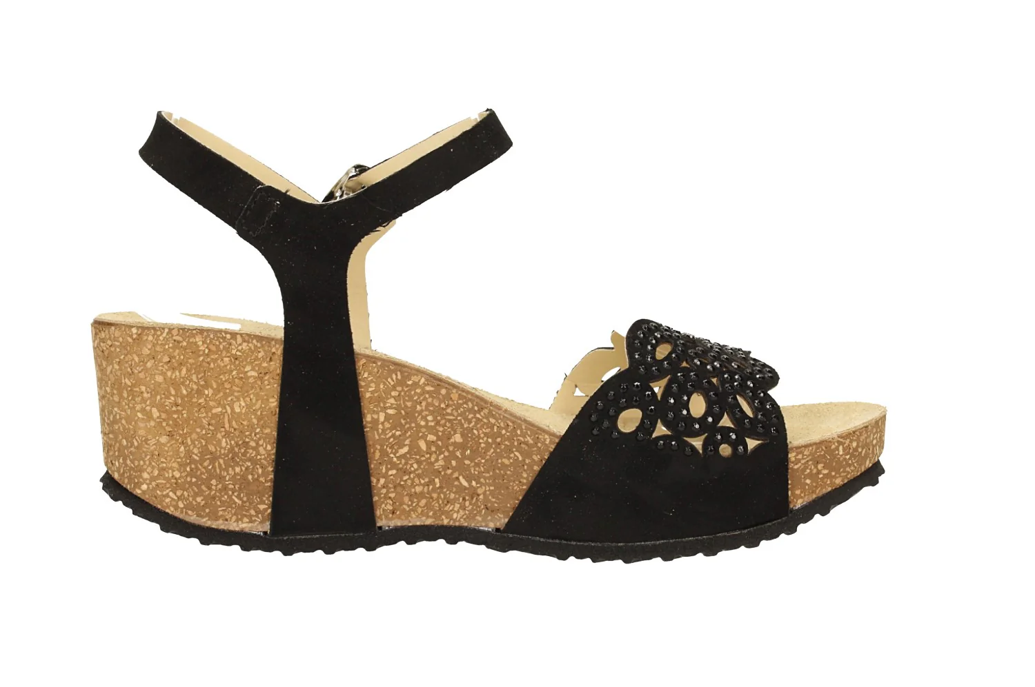 Sandali con zeppa beige. in vera pelle. Made in Italy. Tacco alto 5cm - Image 9
