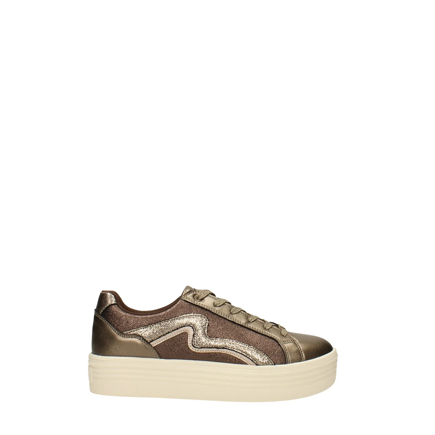 Sneakers con glitter e zeppa alta 4cm - Image 7