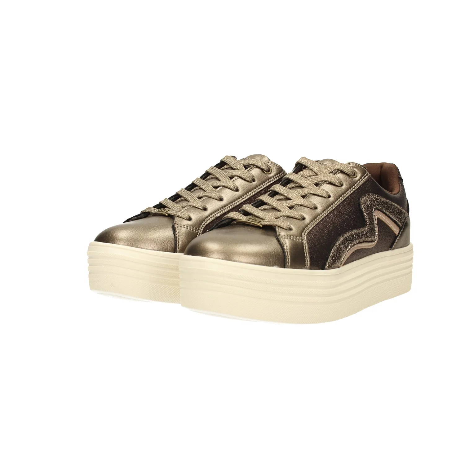 Sneakers con glitter e zeppa alta 4cm - Image 8