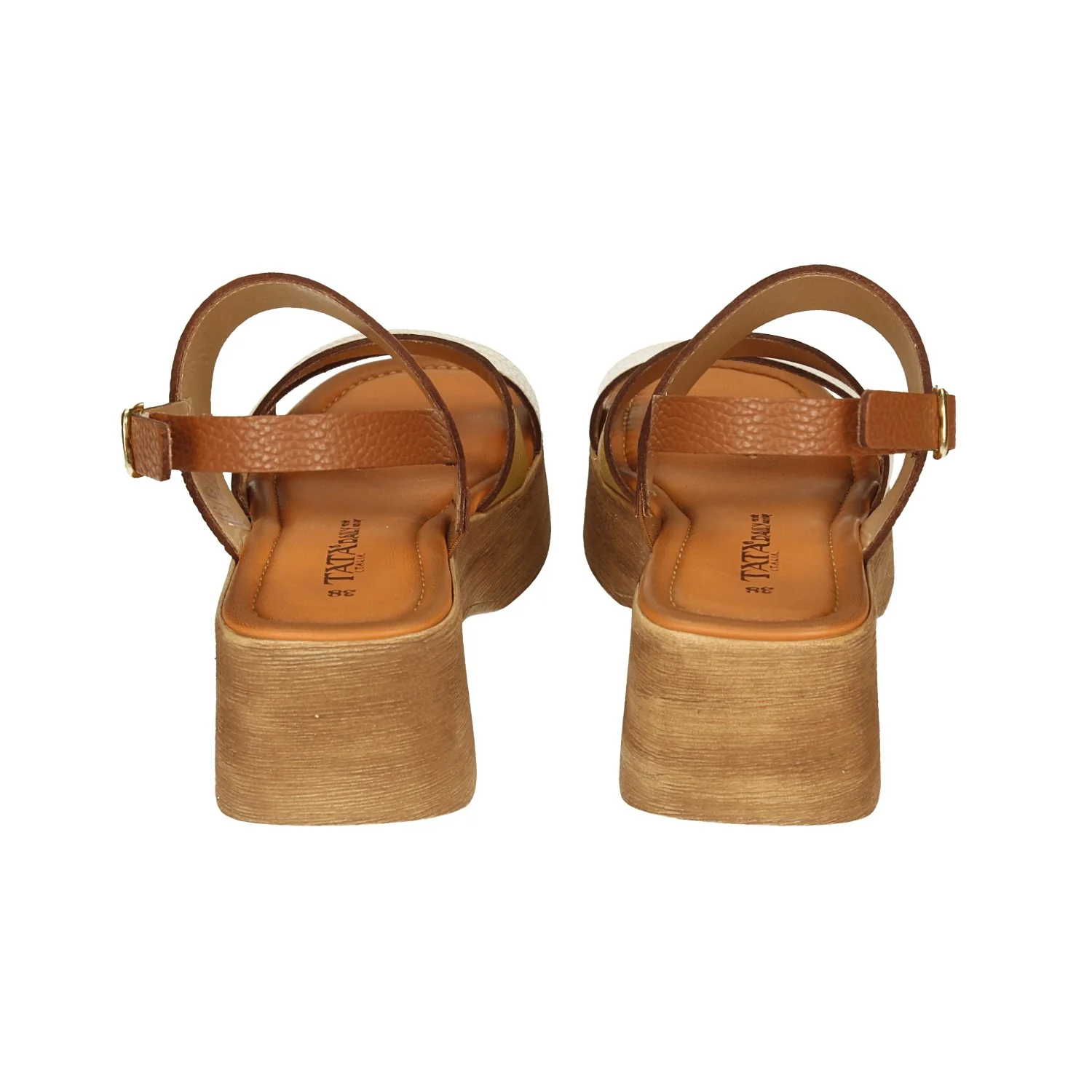 Sandali con zeppa in vera pelle. Made in Italy. Tacco alto 5.5 cm - Image 4