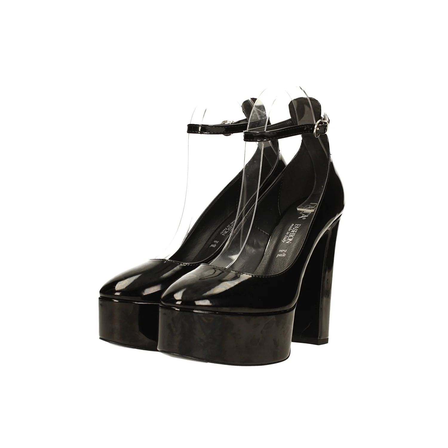 Décolleté platform in vernice. Made in Italy. Tacco alto 13.5cm - Image 2