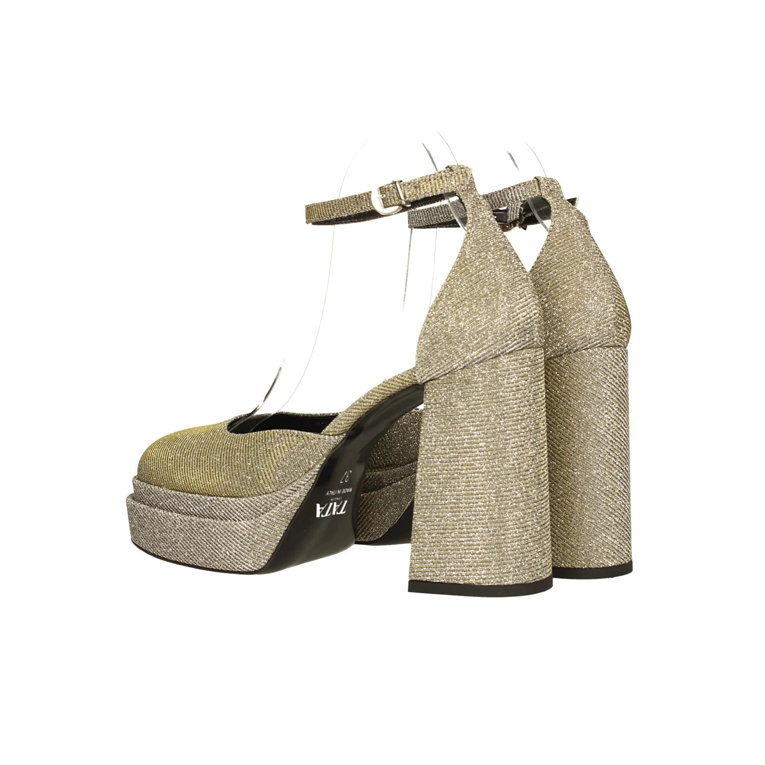 Décolleté glitterate con doppio plateau. Made in Italy. Tacco alto 11cm - Image 12