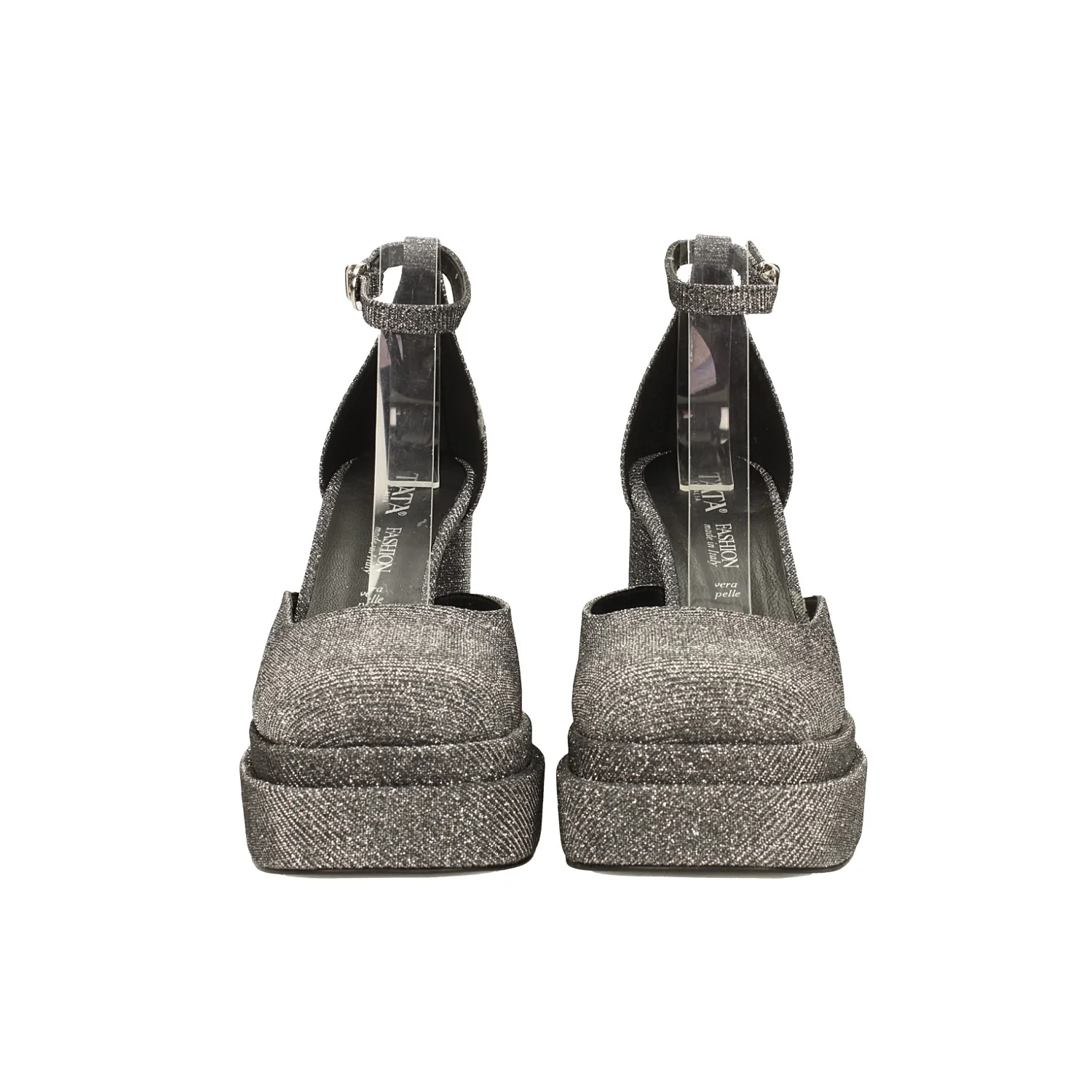 Décolleté glitterate con doppio plateau. Made in Italy. Tacco alto 11cm - Image 3