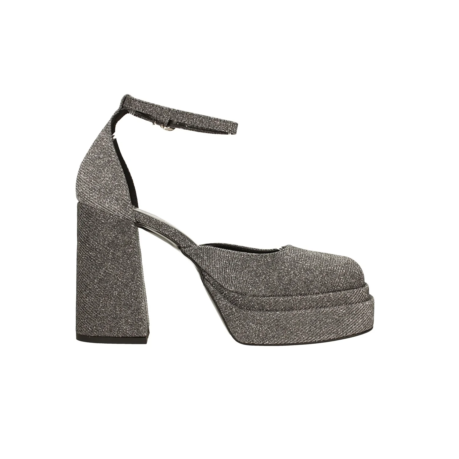 Décolleté glitterate con doppio plateau. Made in Italy. Tacco alto 11cm - Image 5